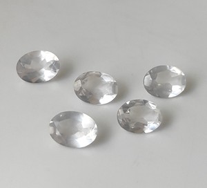 พลอยสังเคราะห์โรสควอตซ์ธรรมชาติแบบหลวม3x5mm-20x30mm สีชมพูเจียระไนทรงรีสำหรับทำเครื่องประดับ - Product Image 1