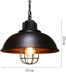 Lampadario a Sospensione SIMIG Vintage Industriale Rustico di Design Creativo in Ferro Nero <span class=keywords><strong>per</strong></span> <span class=keywords><strong>Cucina</strong></span>, Bar e Ristorante - Product Image 4