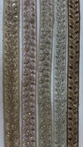 Hand Embroidered <b>Beaded</b> Lace <b>Trim</b> Luxury Eco-Friendly for Saree Blouse Bridal Wear Garments Dupatta Borders Decorative Sewing - Product Image 4