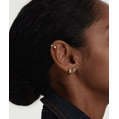 Clous d'oreille et de nez pour enfants en alliage d'acier inoxydable, forme de bague, avec goutte de diamant turquoise, dos plat, 6 mm, bijoux de studio de perçage - Product Image 3
