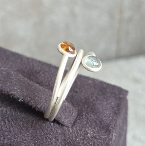 Bague réglable en argent 925 fabriquée à la main avec des pierres précieuses en ambre bijoux de mariage ethnique à la mode pour les fêtes de fiançailles d'anniversaire - Product Image 4