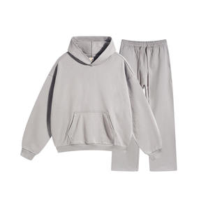 Conjunto de sudadera y pantalones transpirables de punto para hombre, chándal personalizado OEM, traje de sudadera de dos piezas, ropa informal cómoda - Product Image 3