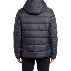 Wholesale New Winter Warm Zip-Up <b>Hooded</b> Quilted <b>Puffer</b> <b>Jacket</b> for Men Knitted Denim Fabric OEM Service <b>Waterproof</b> High Quality - Product Image 5