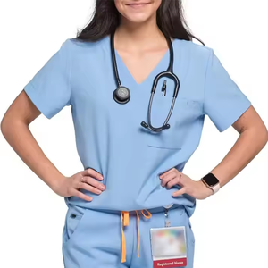 ชุดขัดผิวพิมพ์ลายการ์ตูนเสื้อทางการแพทย์สำหรับผู้หญิงชุดขัดผิวพิมพ์ลายแอนิเมชันพยาบาลแบบแอฟริกัน - Product Image 6