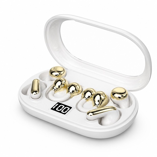 6 Pairs Ear-Hook Wireless Earbuds Bluetooth 6.0 ANC Noise Canceling Sports Headphones Digital Display 8H Battery Waterproof