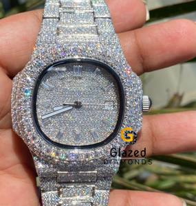 นาฬิกาข้อมือเพชรฮิปฮอปโมอิสซาไนต์หรูหราไม่เหมือนใครพร้อมด้วยความชัดเจนและหน้าปัดออกแบบได้ตามต้องการสำหรับผู้ชาย - Product Image 2