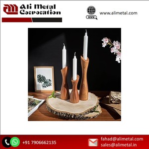 Bougeoirs en bois décoratifs pour la maison Restaurant Hôtel Emballage personnalisé/Bougeoir Conception personnalisée disponible - Product Image 2