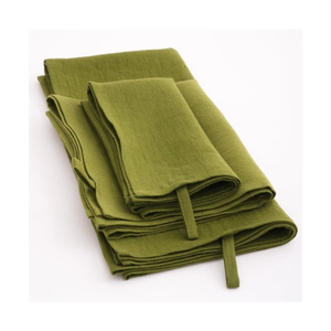 Toallas de cocina bordadas de algodón puro con rayas del desierto de Golf respetuosas con el medio ambiente, 45x65cm, 200 GSM, secado rápido, textil sostenible antiretráctil - Product Image 4