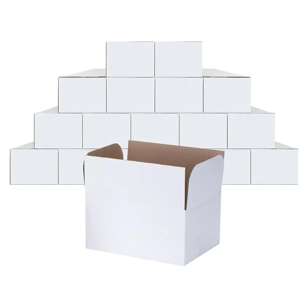 11x6x6 Branco Envio Caixas Branco Papelão Ondulado Caixa De Presente Mailers, pequeno Negócio Branco Para Caixas De Papelão, post Office Box