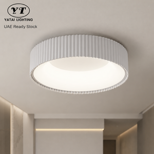 Modern Round Acrylic Iron Dimmable LED Surface Mount <b>Ceiling</b> <b>Light</b> With <b>Remote</b> <b>Control</b> For Bedroom And Living Room 52W - Product Image 1