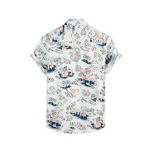 Camisas de verano hawaianas informales para hombre, camisas hawaianas con botones impresas personalizadas al por mayor para hombre - Product Image 2