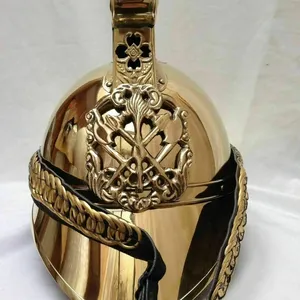 Calvin Handicrafts" Brass Fireman Helmet British Victoria Chief Officers Armour Armor Helmet