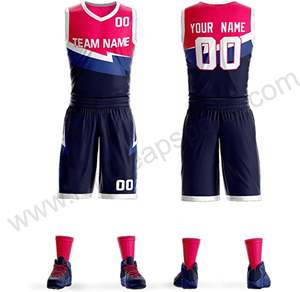 Recién llegado, uniformes de baloncesto hechos a medida, precio bajo, diseñados en Pakistán, estilo corto para adultos, nombre de equipo en blanco - Product Image 1