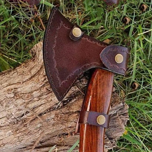 Haches en acier Damas personnalisées avec une tête en acier à motif élégant et une poignée confortable, haches en acier Damas haut de gamme - Product Image 6