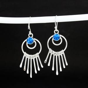 Pendientes de Plata de Ley 925 con Topacio Azul Londres, Joyería Hecha a Mano, Diseño Único, Regalo Perfecto para Mujer - Product Image 6