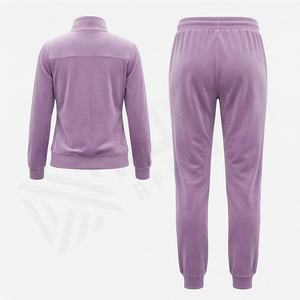 <b>Velvet</b> Tracksuit For Men Women Jogging <b>Jacket</b> Sweat Pant Customized Color Clean Eco Friendly Set Premium Gym Fitness Sportswear - Product Image 2