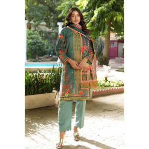 Conjunto de traje Khaddar estampado de 3 piezas para mujer SD-52225 - Product Image 1