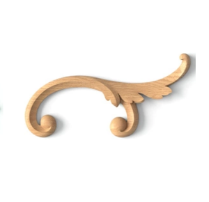 Solid Wood <b>Furniture</b> Legs with Floral Carving Onlays Wood Applique for <b>Kitchen</b> Cabinets & Home Decor - Product Image 6