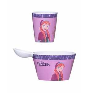 ชุดจานชามและแก้วน้ำเมลามีน2ชิ้นลายแอนนา & เอลซ่าจากดิสนีย์โฟรเซ่น | ชามและแก้วไม่มี BPA ทนทานและทนทาน - Product Image 3