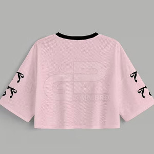 เสื้อฟุตบอลครอปสำหรับผู้หญิงระดับพรีเมียม สวมใส่สบาย เหมาะสำหรับออกกำลังกายในยิม วิ่ง และชุดกีฬากลางแจ้ง - Product Image 2