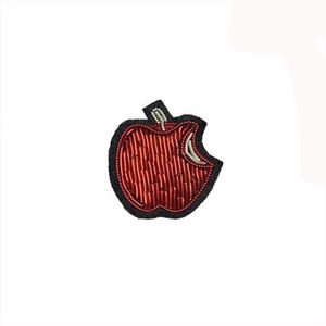 Broche jean lettre J broderie à la main badges en soie indienne emblème motif chine broche créative épingles décoratives simple broche 6 - Product Image 3