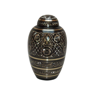 Más vendidos Black Beauty Solid Metal Urn Handcrafted Quality Adult Funeral Cremation Ashes Mejor precio al por mayor por ACW - Product Image 1