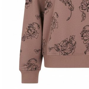 Sweat à capuche confortable pour femme, personnalisé avec logo imprimé sur le devant, marron, décontracté, écologique, séchage rapide, pour l'hiver et l'été, style streetwear, vente en gros - Product Image 5