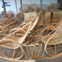 Sıcak tasarım yuvarlak Bohemian Rattan ve ahşap masa sehpalar Vietnam çevre dostu toptan yapılan