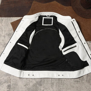 Gilet Hip Hop de Motard Blanc pour Homme en Faux Cuir, Respirant, Sans Manches, Grande Taille, Disponible en Vrac - Product Image 2
