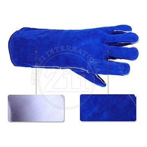 Guantes de Soldadura de Cuero Más Vendidos, Forro Polar, Protección Contra Salpicaduras de Metal Fundido, Compatibles con TIG/MIG, Protección para el Pulgar, Personalizables - Product Image 2