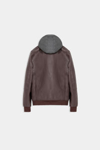 Moda para hombre 2025, ropa informal, chaqueta con capucha, abrigo de otoño, ropa de calle, chaqueta de cuero para hombre, tarifa al por mayor, transpirable OEM - Product Image 2