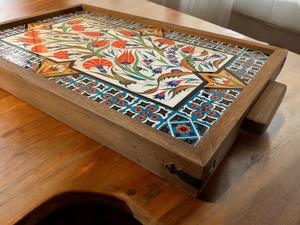 MDF Wooden <b>Enamel</b> Coated Design Serving <b>Tray</b> Hotels & Restaurant Kitchenware Table <b>Tray</b> High Quality - Product Image 4