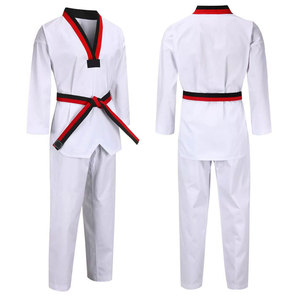 ชุดฝึกศิลปะการต่อสู้พร้อมเข็มขัดสำหรับฝึกคาราเต้เทควันโดคาราเต้น้ำหนักเบาทนทานปรับขนาดได้พอดี - Product Image 1