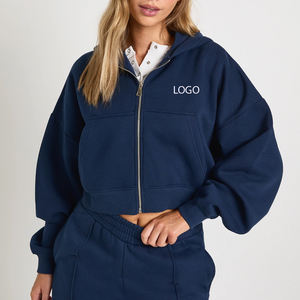 เสื้อฮู้ดน้ำหนักเบาสำหรับผู้หญิง ให้ความอบอุ่น พร้อมเนื้อผ้าด้านในที่นุ่มนวล ใส่สบายได้นาน / บริการออกแบบ OEM สำหรับผู้ซื้อจำนวนมาก แขนยาว - Product Image 1