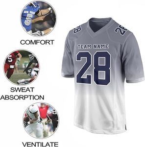 Conjunto de camiseta personalizable de fútbol americano para equipos de jóvenes y adultos cómodo transpirable y duradero con mangas cortas - Product Image 3