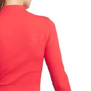Hauts de yoga pour femmes en Spandex/Nylon légers de qualité supérieure, avec logo personnalisé sur le devant, tissu respirant, design personnalisable, manches longues, pour la gym - Product Image 3