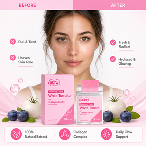 Tiras de Colágeno de Tomate Blanco OKTW con Sabor a Arándano, Extracto Natural, Disolubles Oralmente, Película de Belleza, 20 Sobres Portátiles, Suplemento Dietético - Product Image 2