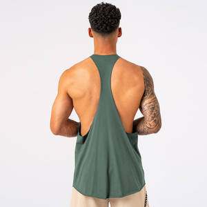 Débardeur de sport confortable en coton et bambou, doux et extensible, avec découpes profondes aux bras, sans manches, personnalisable, OEM, marque privée, fabricant d'usine - Product Image 2