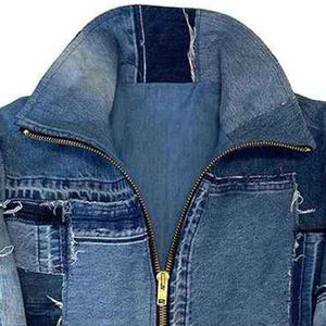 Chaqueta Vaquera de Mezclilla para Mujer, Color Personalizado, Estilo Otoñal, Cuello Camisero, Bordado, Informal - Product Image 6