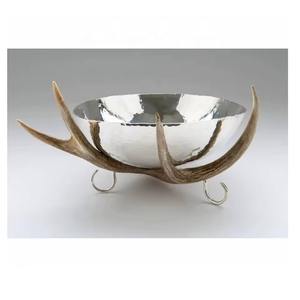 ชามเจาะเขากวางทำด้วยมือสำหรับงานแต่งงานที่หรูหราชามสำหรับตกแต่งโต๊ะทานเล่นสลัดถั่วซุป - Product Image 5