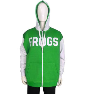 เสื้อมีฮู้ดแบบสวมหัวคอตตอนฟลีซสำหรับผู้ชาย100% แห้งเร็วระบายอากาศมีกระเป๋าใส่โลโก้ได้ตามต้องการแบบ - Product Image 5