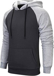 Sweats à capuche et sweat-shirts décontractés de couleur unie pour hommes coupe régulière conception de poche pull personnalisé 100% coton délavé à l'acide - Product Image 4
