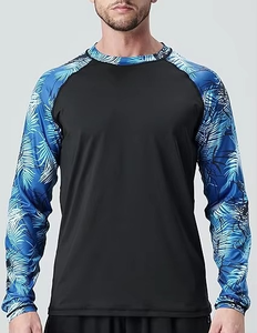 Sudadera básica con cuello redondo y doble costura, ideal como prenda moldeadora, versátil, tipo Rashguard con protección UPF 50+ UV, para natación y entrenamiento deportivo. - Product Image 2