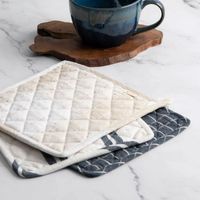 100% coton lin toile manique Durable écologique tapis de cuisine résistant à la chaleur à la mode Sublimation personnalisation vierge