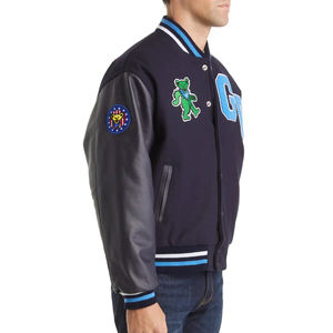 Cuerpo de ool y manga de cuero de vaca real, diseño personalizado, estilo universitario - Product Image 3