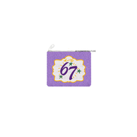 Porte-monnaie zippé fantaisie en forme de tuiles de Mahjong Mardi Gras, brodé à la main de perles de rocaille, durable, multi-usage, petit et tendance