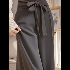 2025 à la mode Unique Slim New Style Gris Design Taille Haute Costume Pantalon Droit - Product Image 5