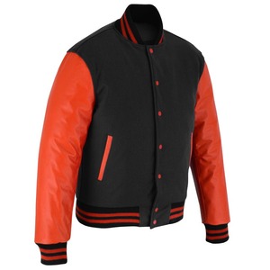 2025 OEM sur mesure hommes Stand High Street noir polaire coupe-vent écologique Logo personnalisé Letterman Varsity veste en gros - Product Image 4