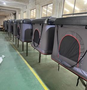 Tente de toit triangulaire pour camionnette, tente de toit épaissie en aluminium rigide, tente de camping pliable pour voiture - Product Image 4