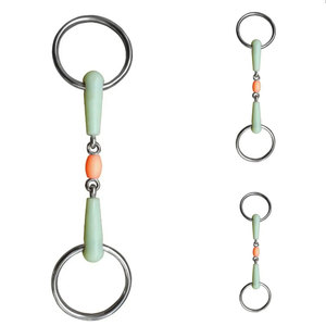 Caballo ecuestre Uso general Cómodo anillo suelto Snaffle Acero inoxidable boca de caballo bits punta occidental - Product Image 5